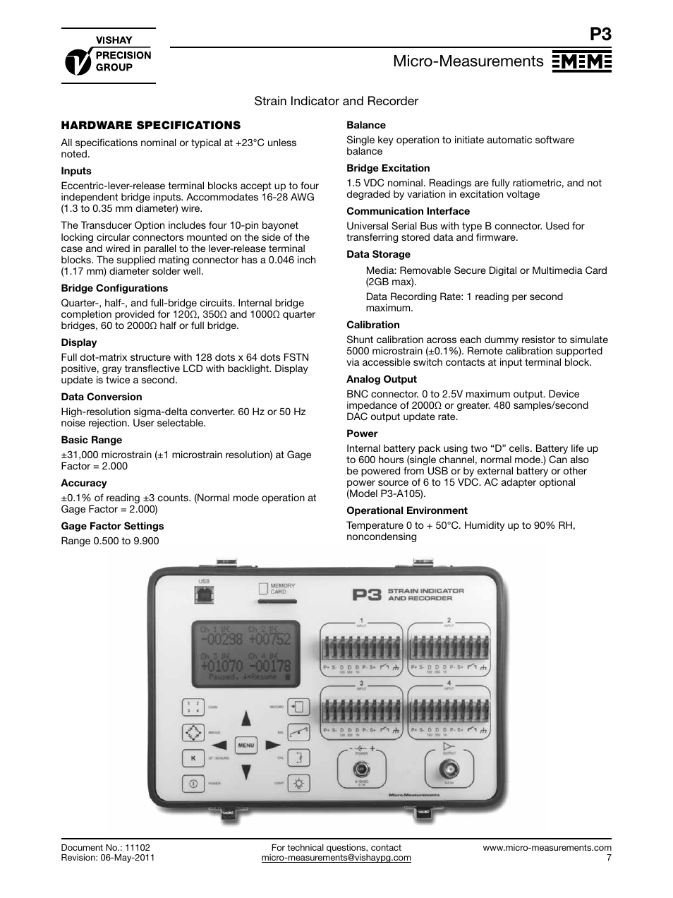 Micro-measurements | Atec Vishay-P3 User Manual | Page 2 / 4