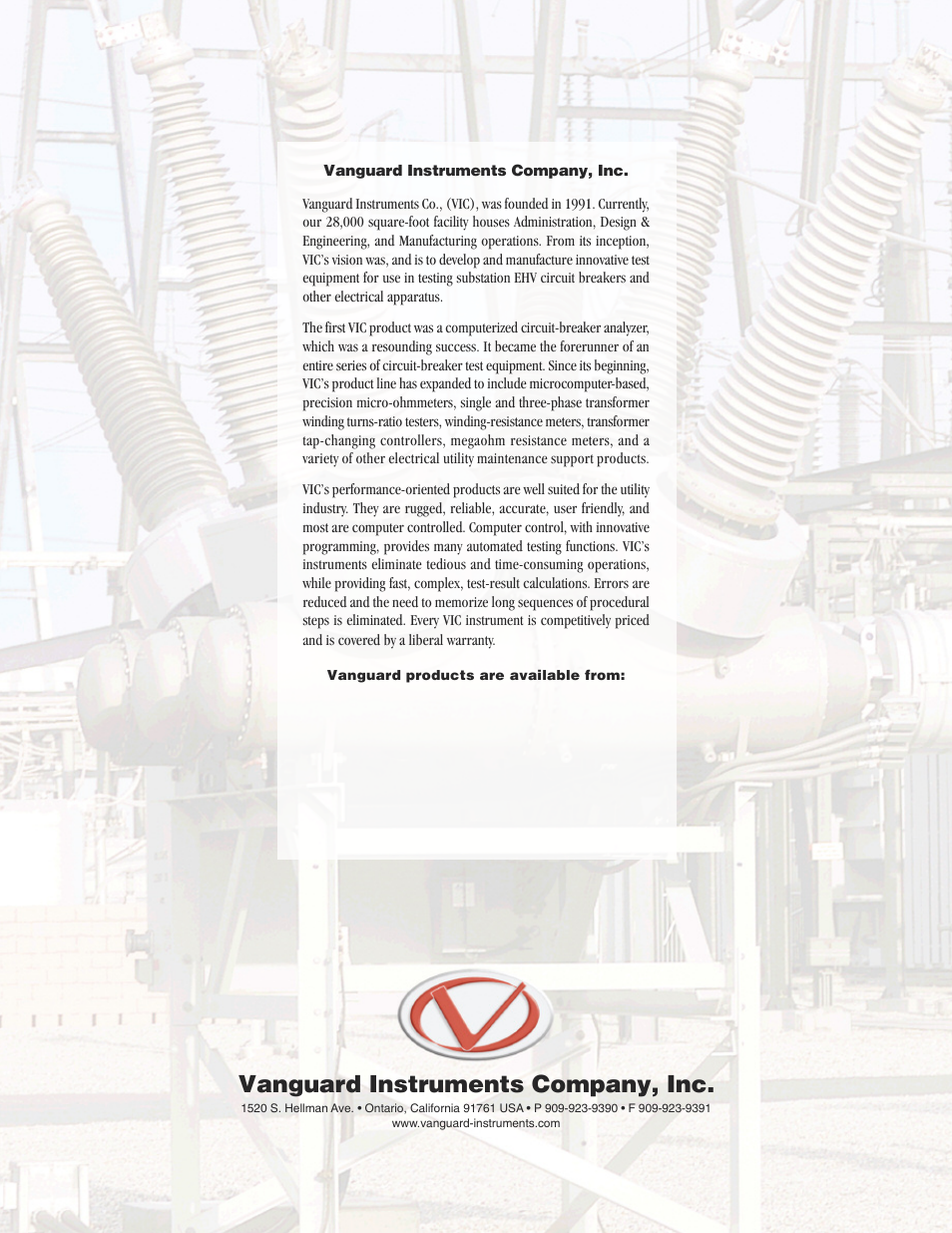 Vanguard instruments company, inc | Atec Vanguard-ATRT-01 Series User Manual | Page 4 / 4