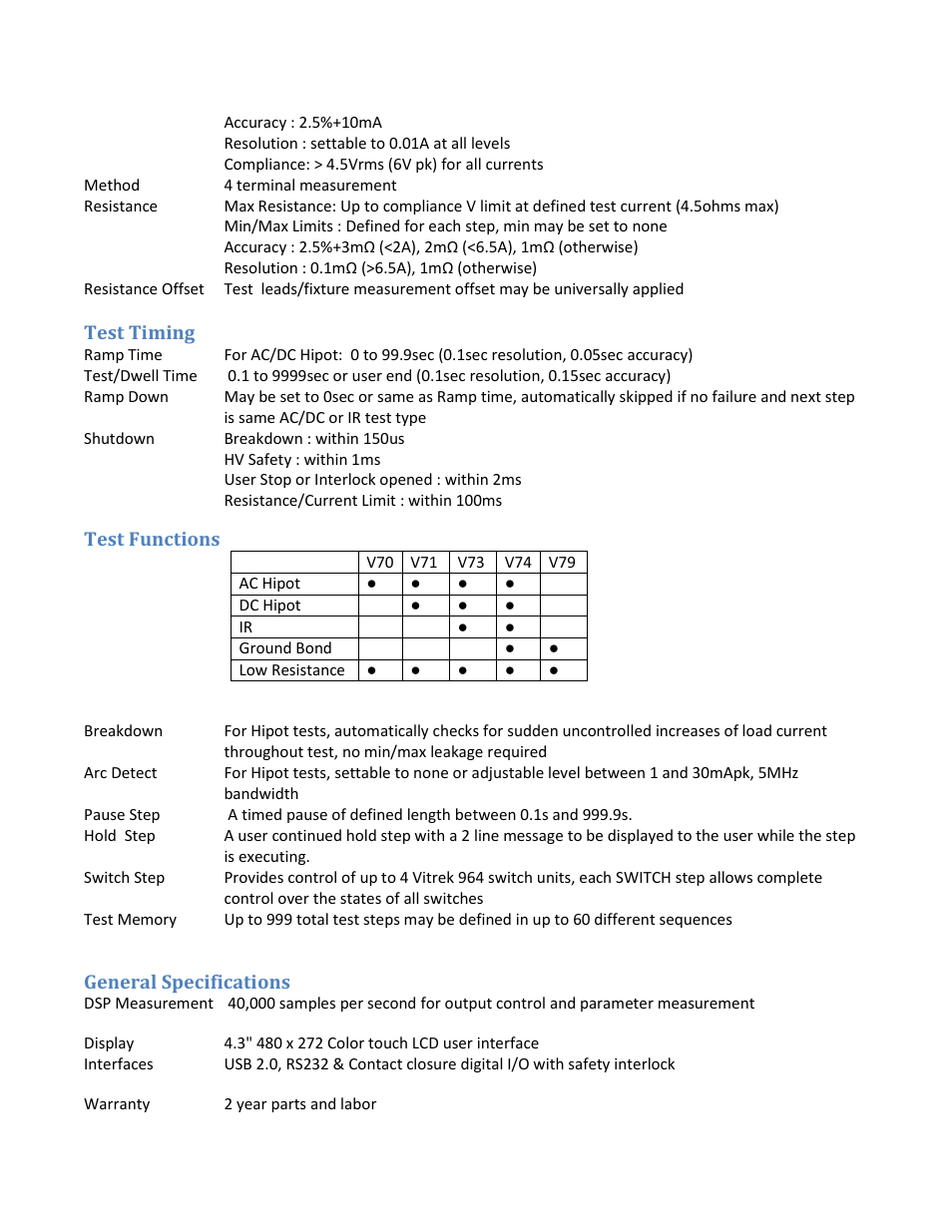 Atec Vitrek-V7x Series User Manual | Page 3 / 4