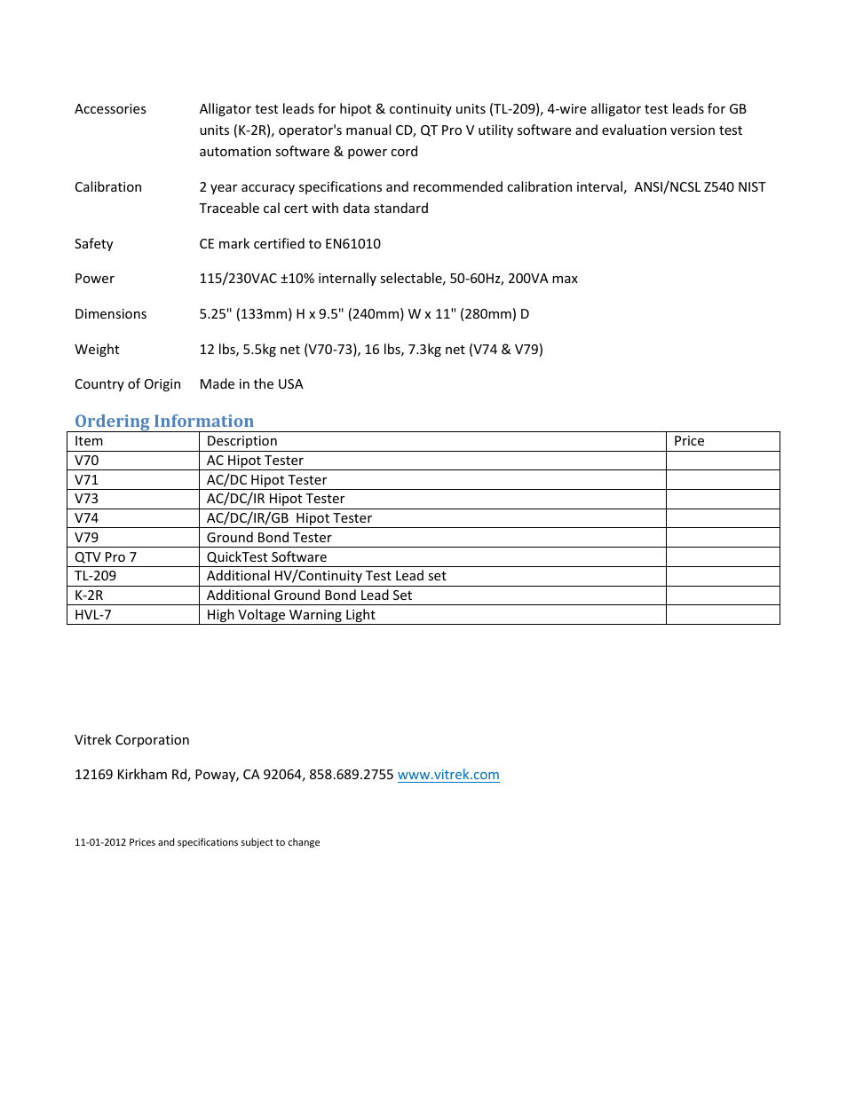 Atec Vitrek-V7x Series User Manual | Page 4 / 4