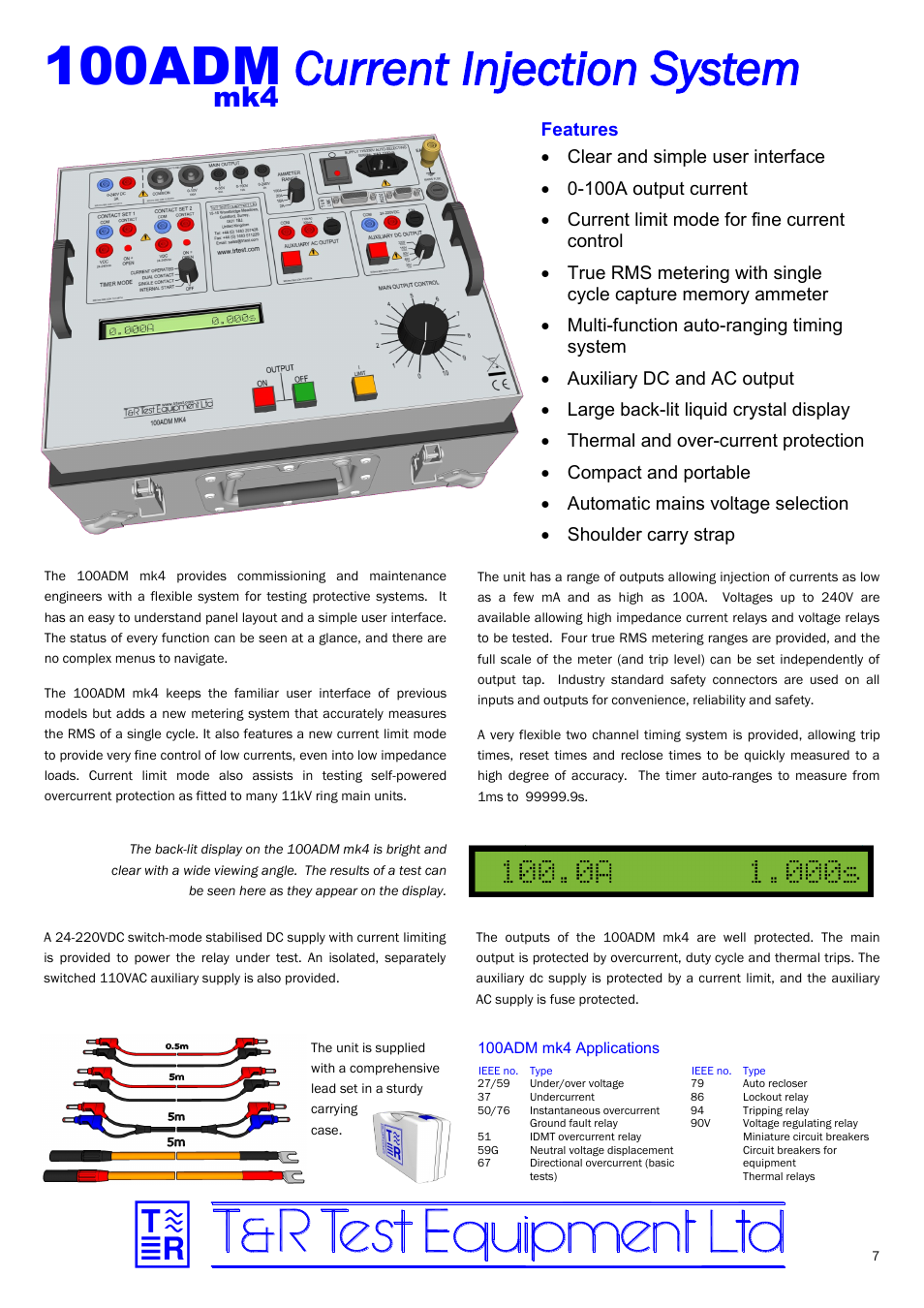 Atec T-R-100ADM Mk4 User Manual | 2 pages