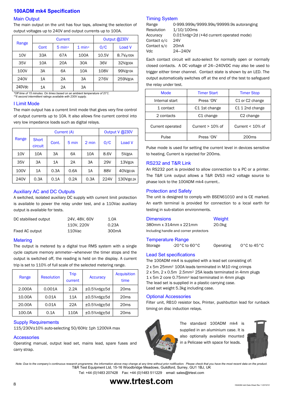 Atec T-R-100ADM Mk4 User Manual | Page 2 / 2