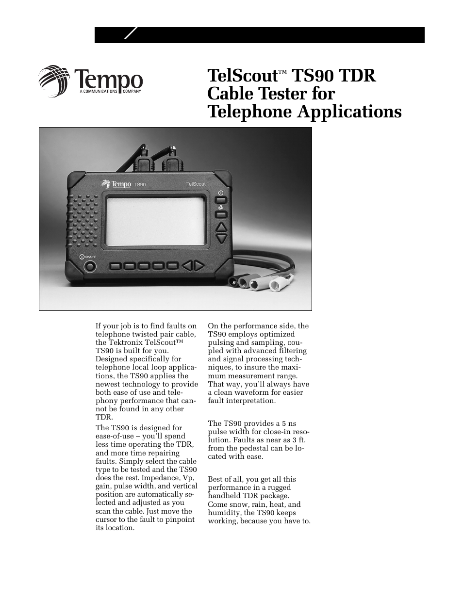 Atec Tektronix-TS90 User Manual | 2 pages