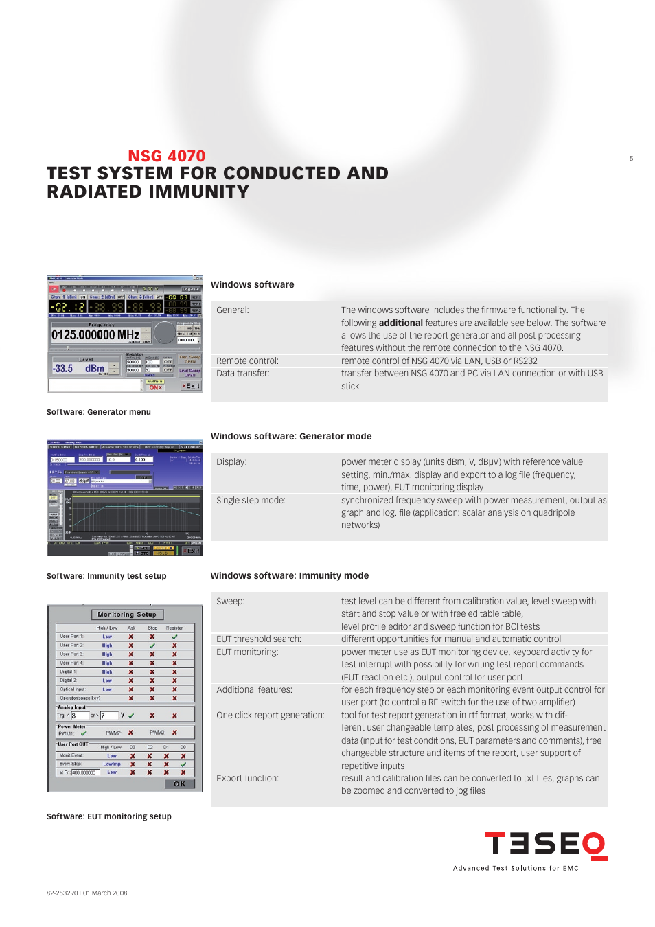 Test system for conducted and radiated immunity, Nsg 4070 | Atec Teseq-Schaffner-NSG4070-75 User Manual | Page 5 / 12