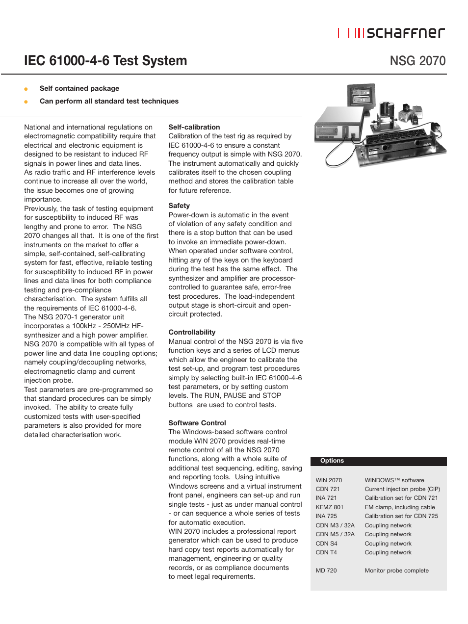 Atec Teseq-Schaffner-NSG2070 User Manual | 4 pages