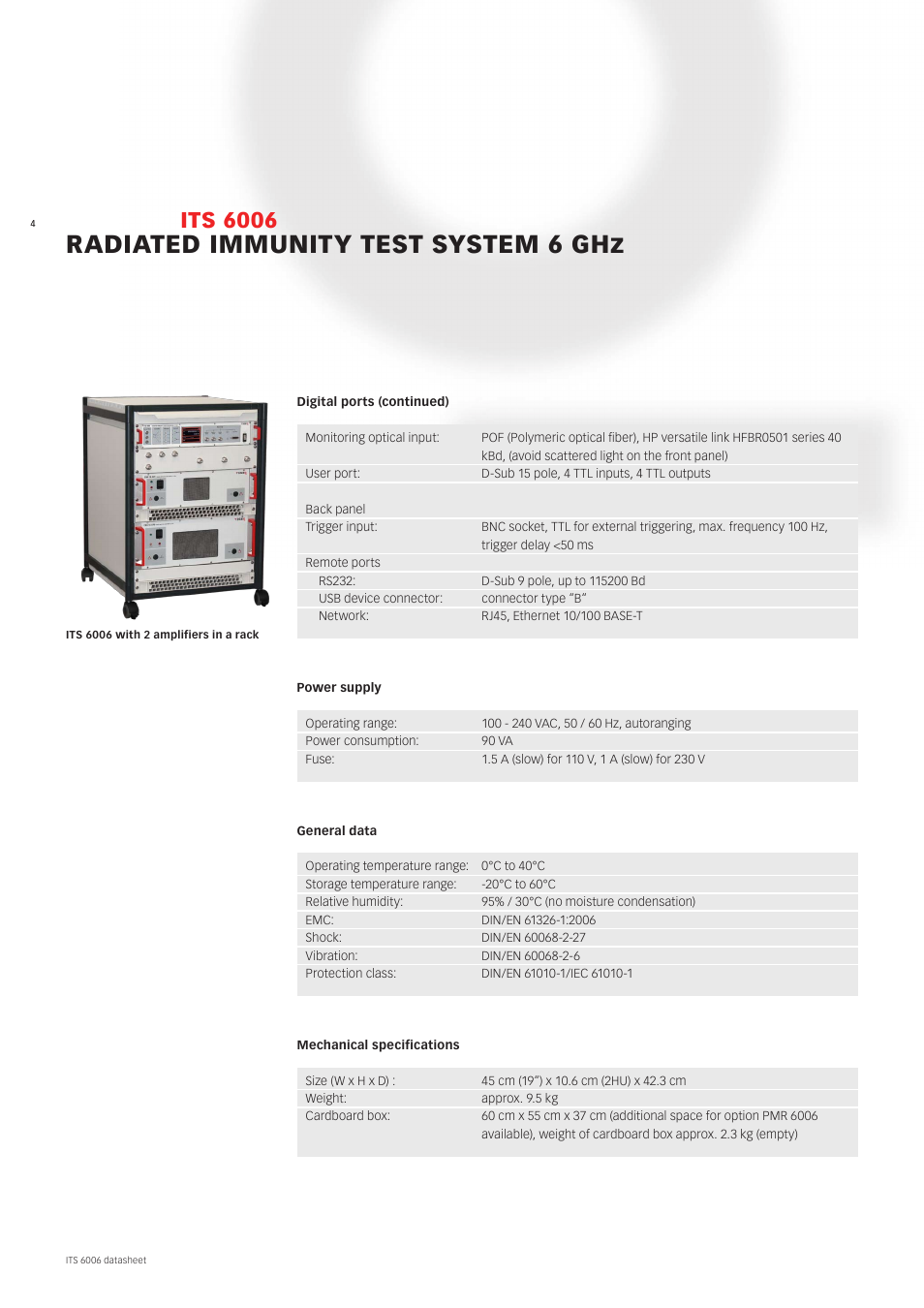 Radiated immunity test system 6 ghz, Its 6006 | Atec Teseq-ITS-6006 User Manual | Page 4 / 8