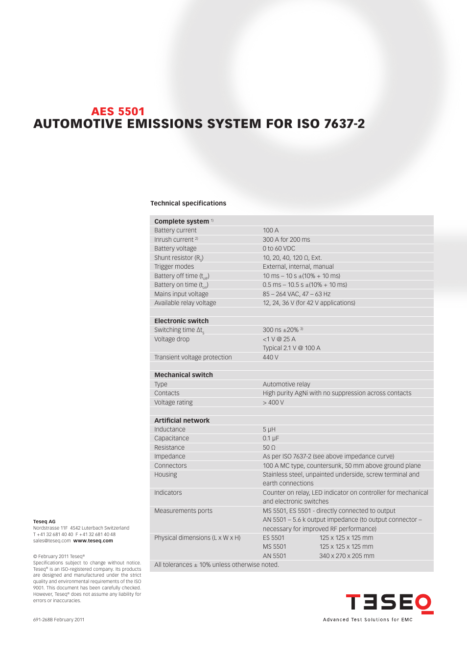 Aes 5501 | Atec Teseq-AES_5501 User Manual | Page 3 / 4