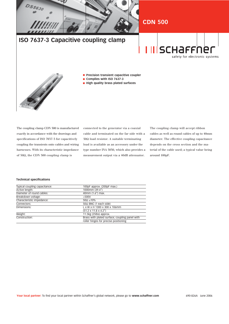 Atec Teseq-Schaffner-CDN500 User Manual | 1 page