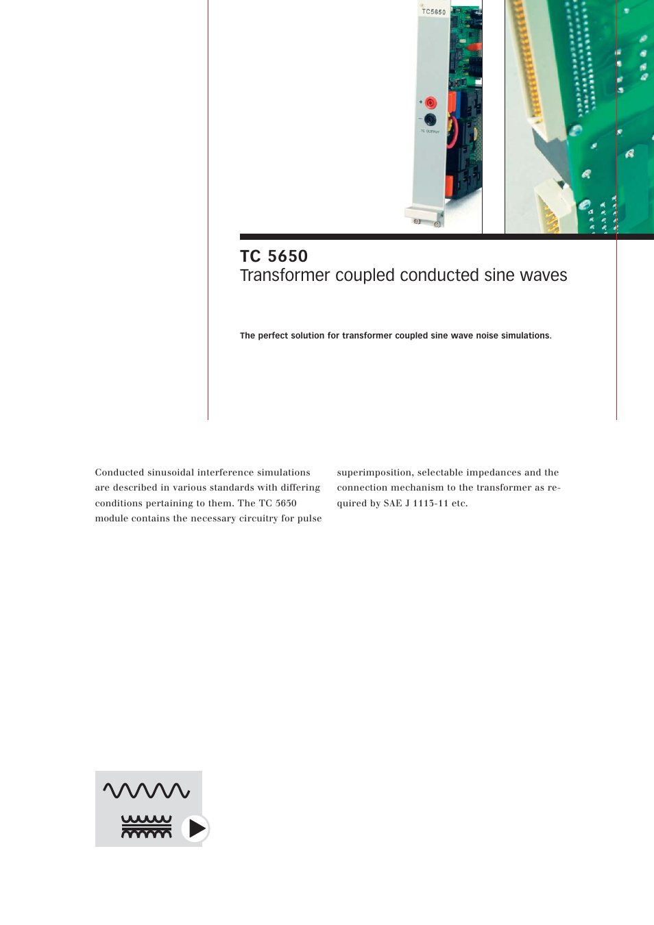 Tc 5650 transformer coupled conducted sine waves | Atec Teseq-Schaffner-NSG-5600 User Manual | Page 10 / 12