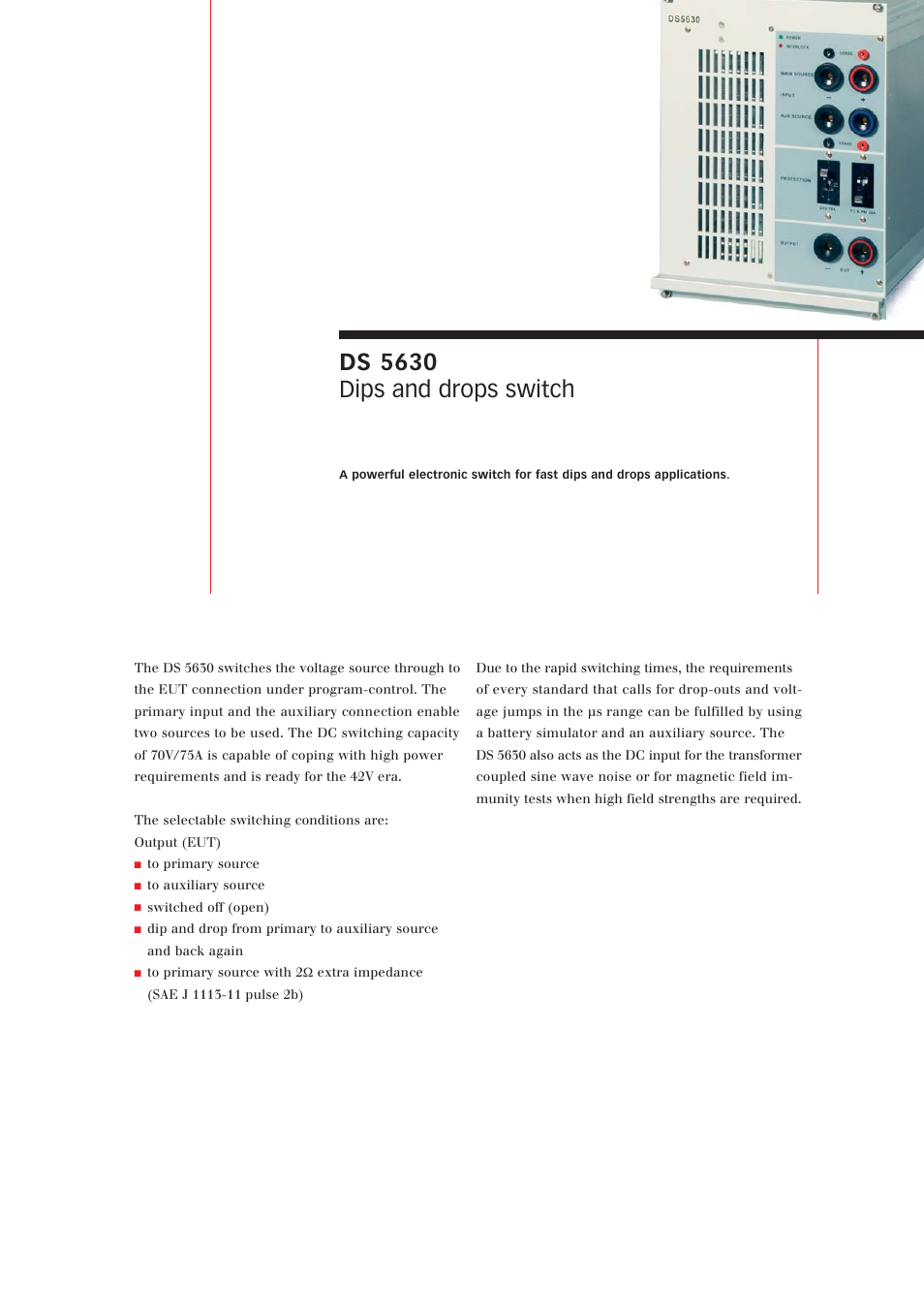Ds 5630 dips and drops switch | Atec Teseq-Schaffner-NSG-5600 User Manual | Page 6 / 12