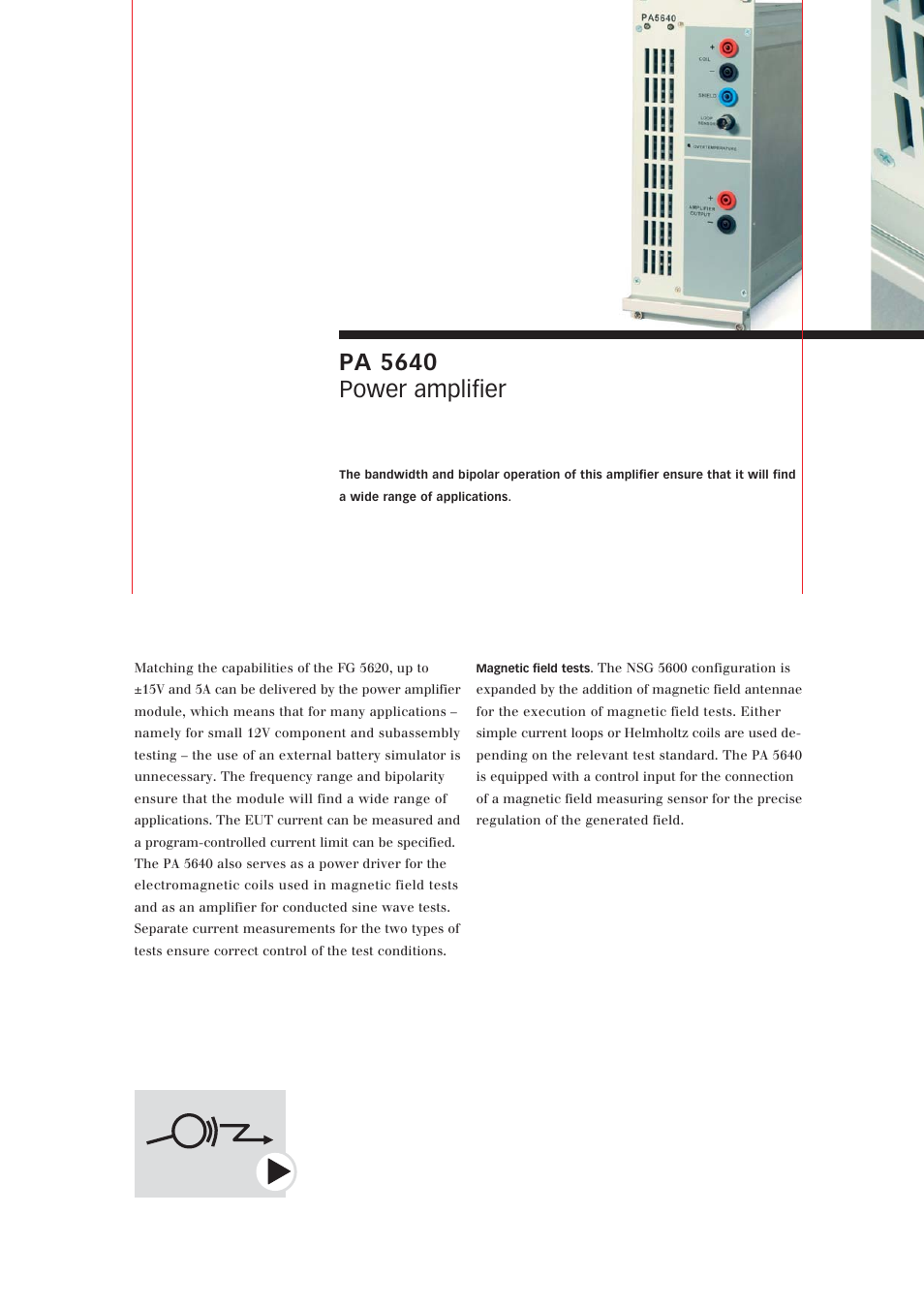 Pa 5640 power amplifier | Atec Teseq-Schaffner-NSG-5600 User Manual | Page 8 / 12