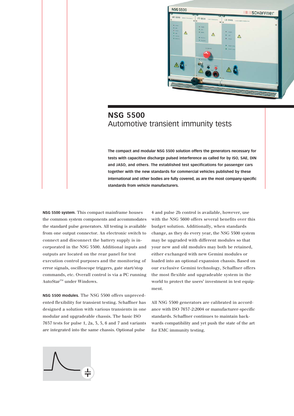 Nsg 5500 automotive transient immunity tests | Atec Teseq-Schaffner-NSG-5500 User Manual | Page 2 / 8