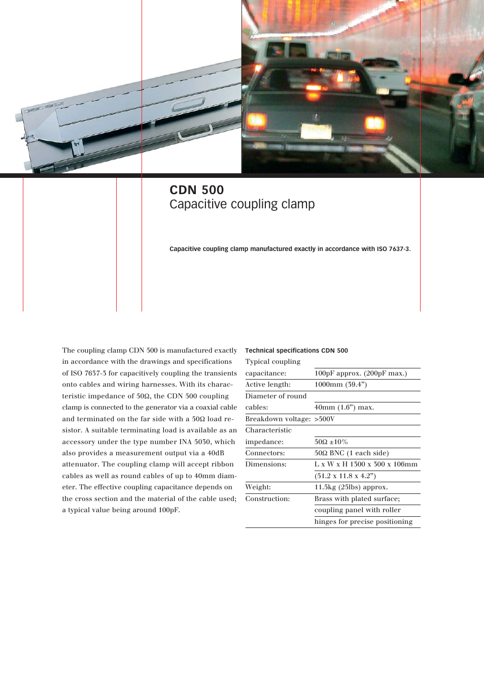 Cdn 500 capacitive coupling clamp | Atec Teseq-Schaffner-NSG-5500 User Manual | Page 7 / 8