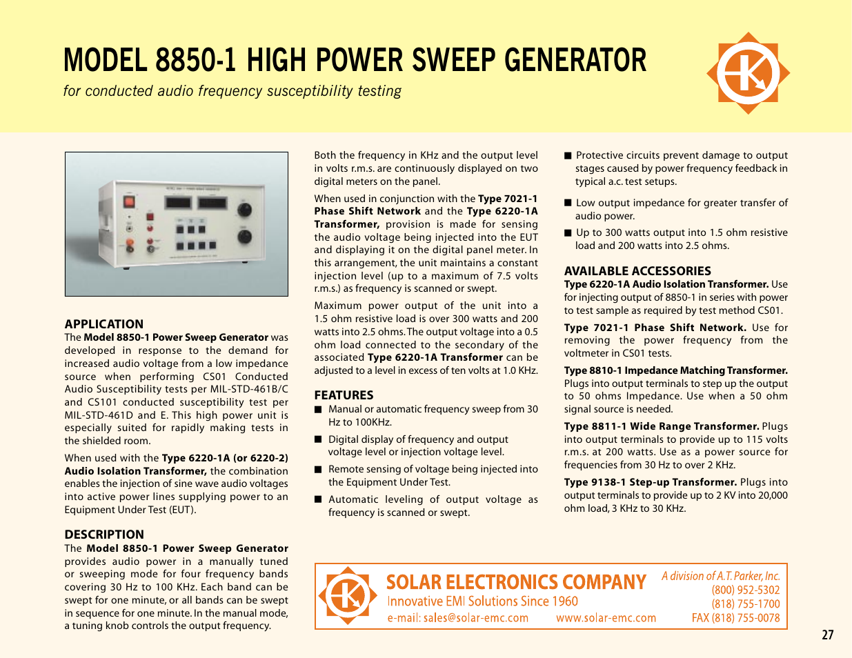 Atec Solar-8850-1 User Manual | 2 pages