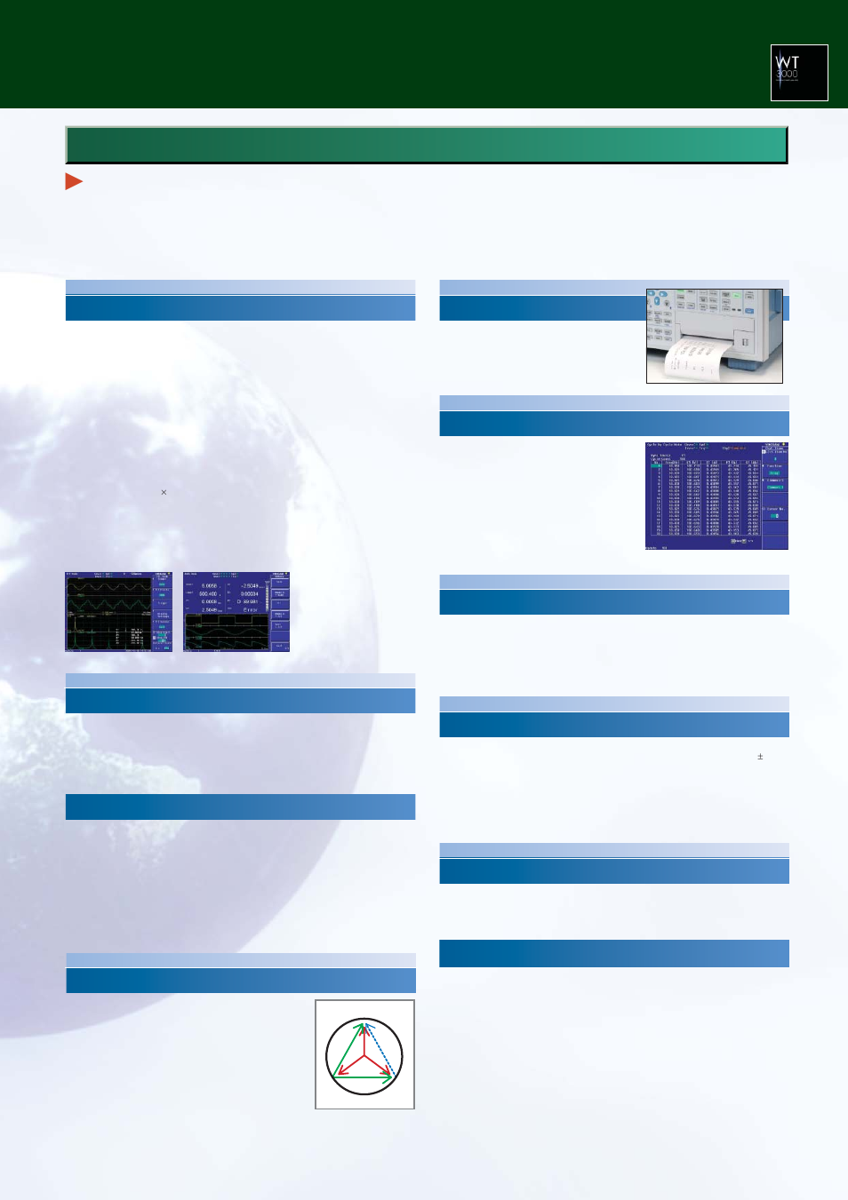 Options, Advanced computation (/g6), Iec harmonic measurement mode (/g6) | Voltage fluctuation and flicker measurement (/fl), Usb port (peripheral) option (/c5), D/a output (/da), Cycle by cycle measurement (/cc), Vga output (/v1) | Atec Yokogawa-WT3000 User Manual | Page 5 / 20