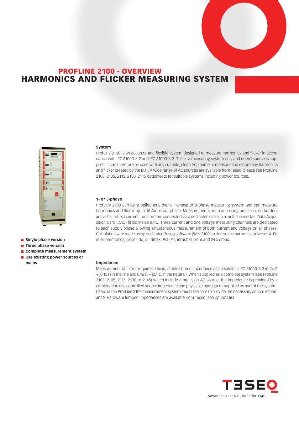 Atec Teseq-ProfLine_2100 User Manual | 2 pages