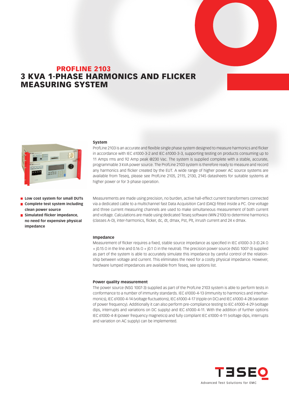 Atec Teseq-ProfLine_2103 User Manual | 3 pages