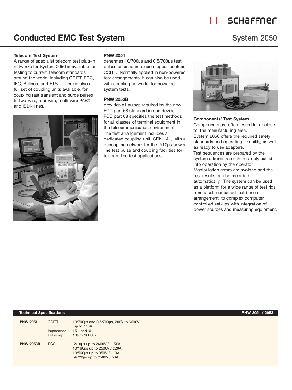 Conducted emc test system, System 2050 | Atec Teseq-Schaffner-NSG2050 User Manual | Page 4 / 4