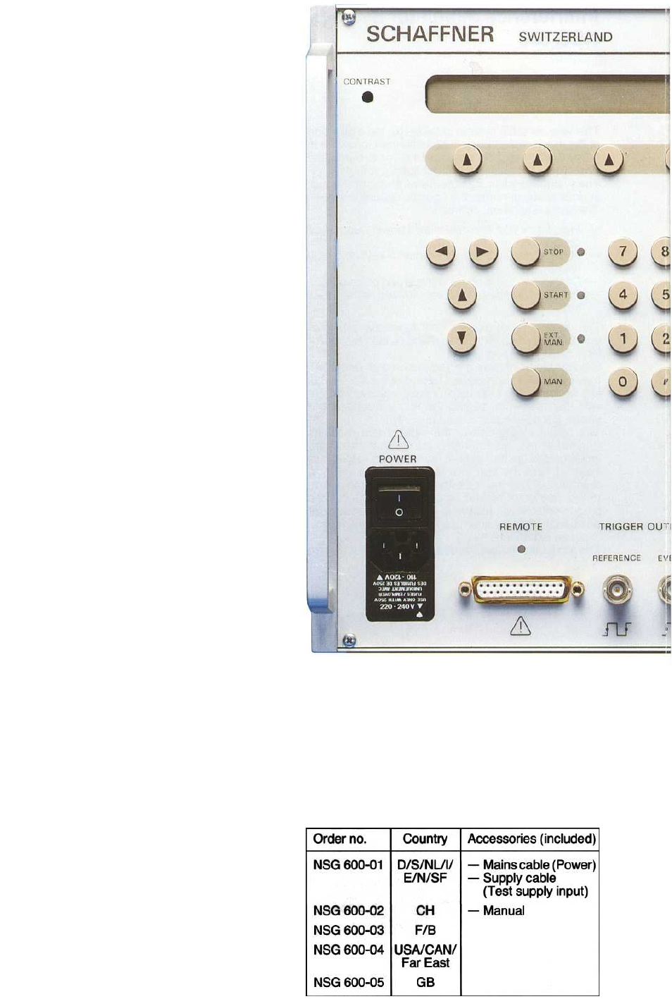 Nsg 600 | Atec Teseq-Schaffner-NSG600 User Manual | Page 3 / 8