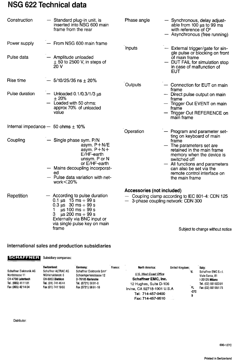 Atec Teseq-Schaffner-NSG600 User Manual | Page 8 / 8