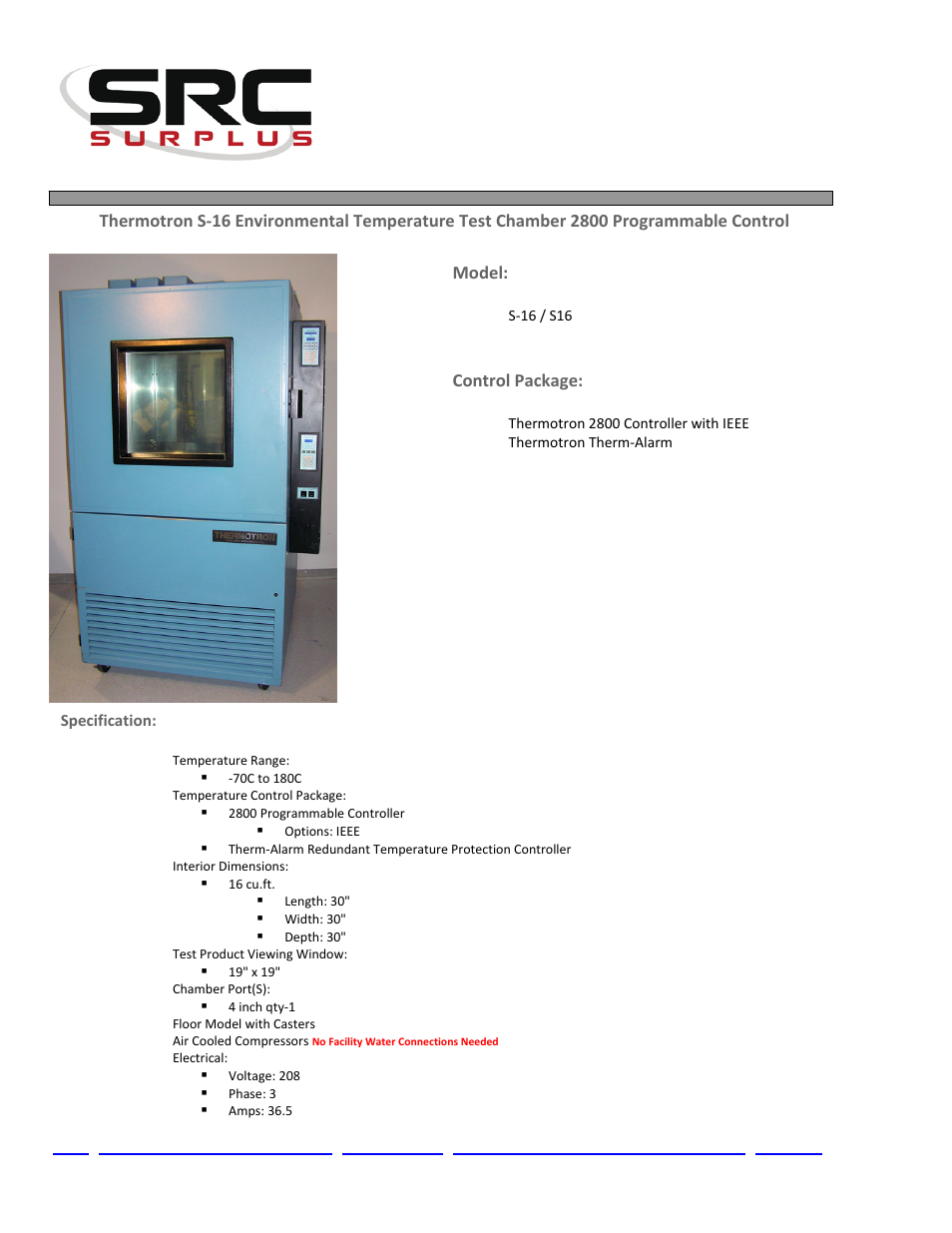 Atec Thermotron-S16 User Manual | 1 page