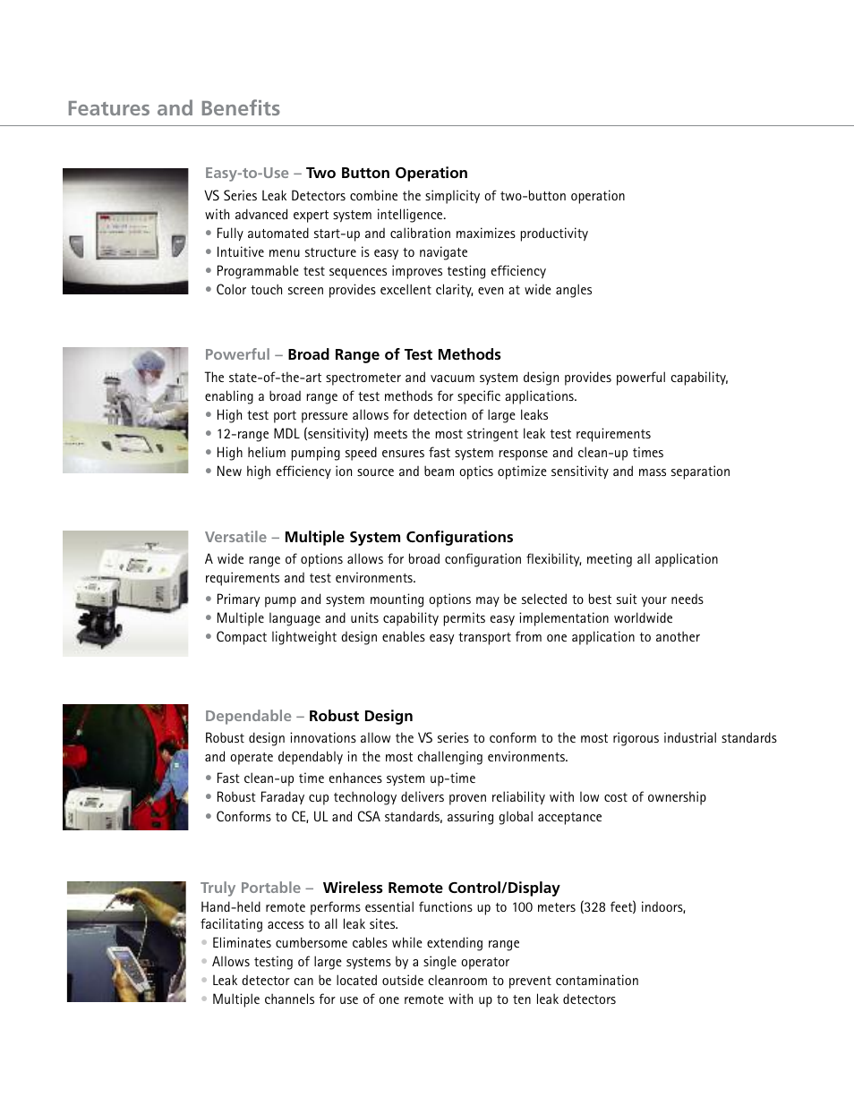 Features and benefits | Atec Varian-VS Series User Manual | Page 3 / 6