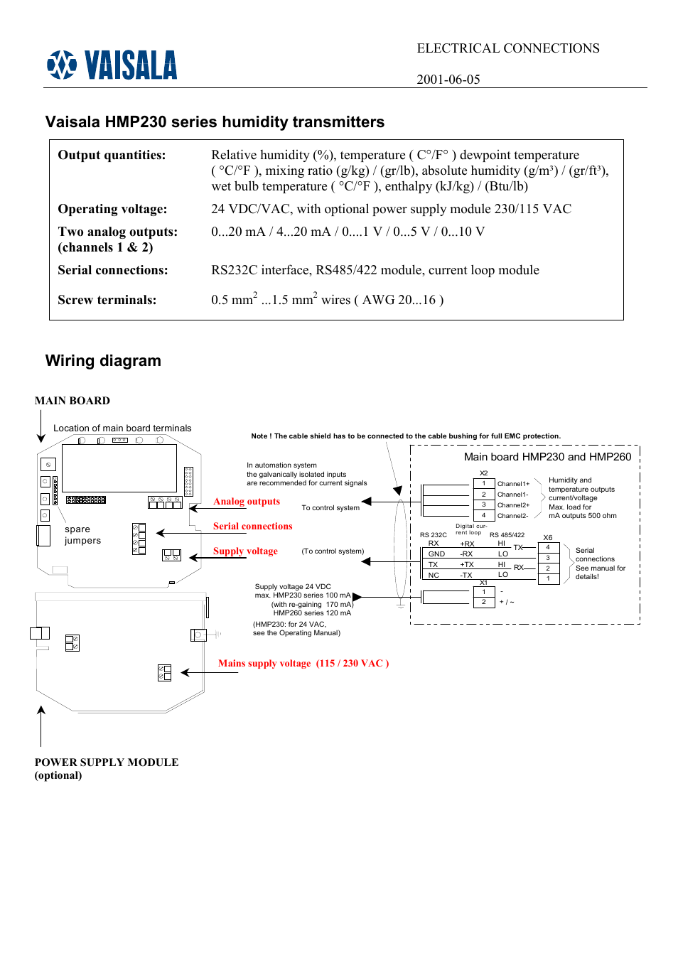 Atec Vaisala-hmp230 Series User Manual | 1 page