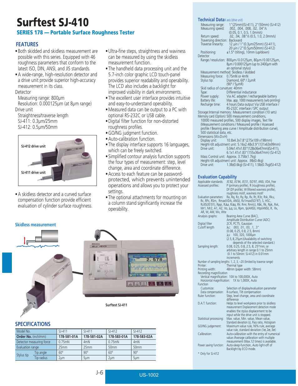 Atec Surftest-SJ-411 User Manual | 2 pages