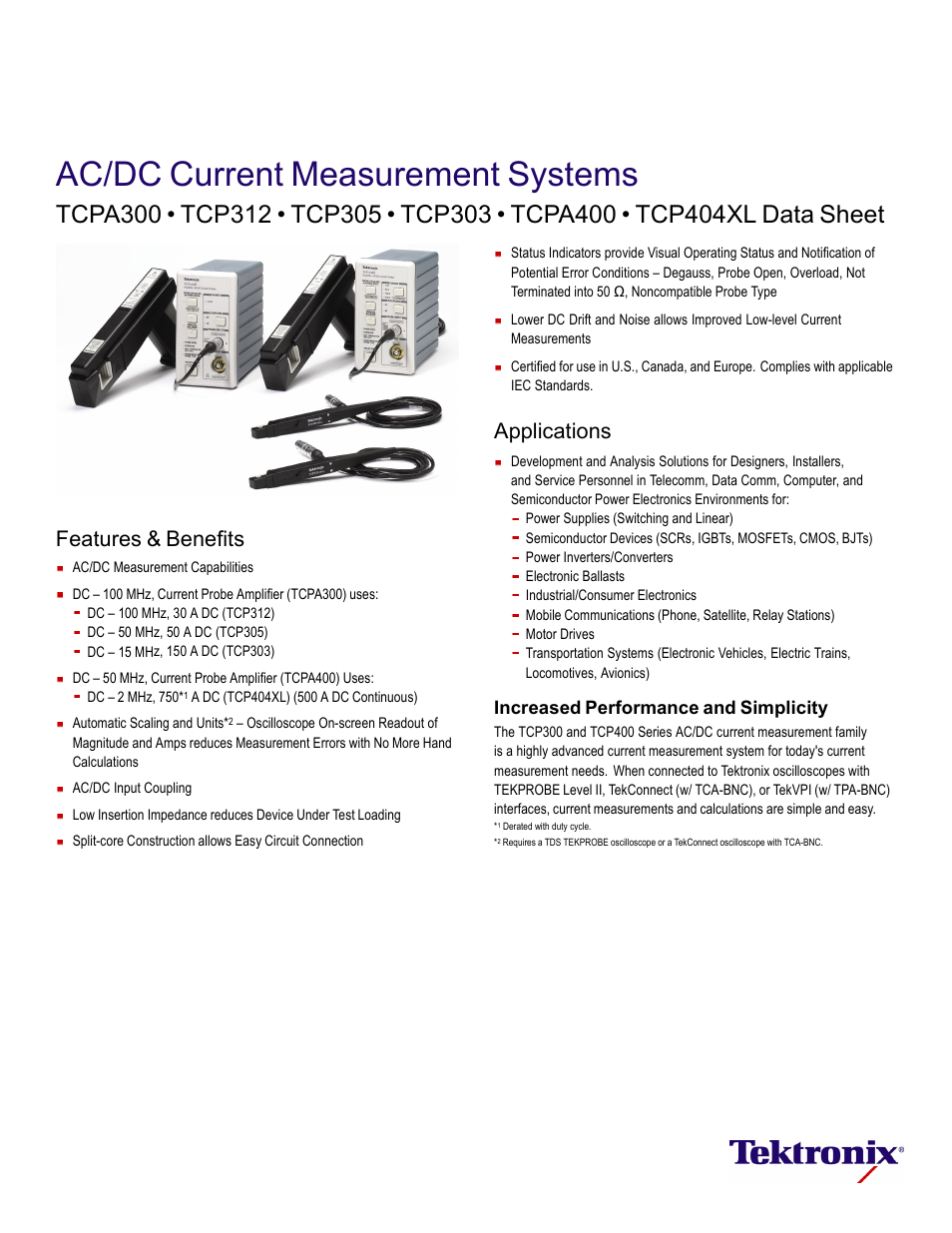 Atec Tektronix-TCPA Series User Manual | 8 pages