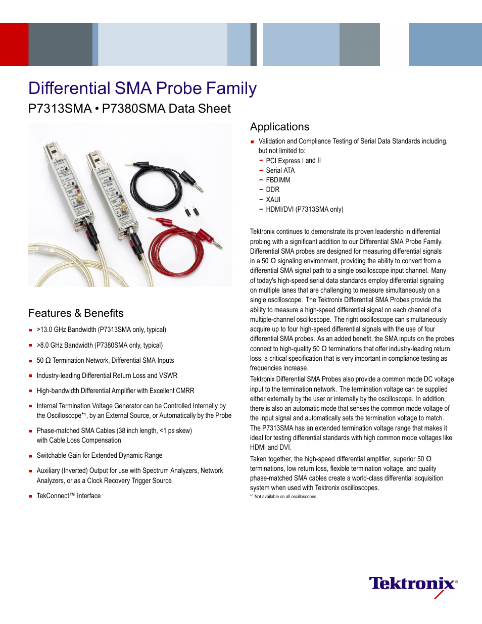 Atec Tektronix-P7313SMA-P7380SMA User Manual | 4 pages