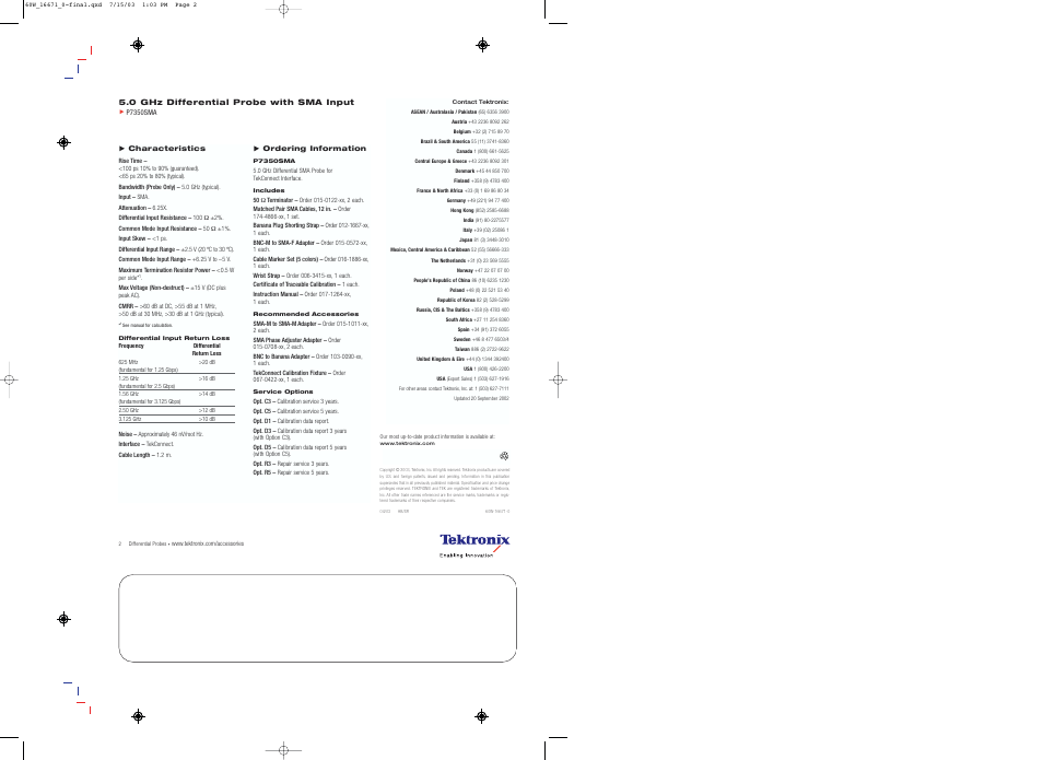 Atec Tektronix-P7350SMA User Manual | Page 2 / 2