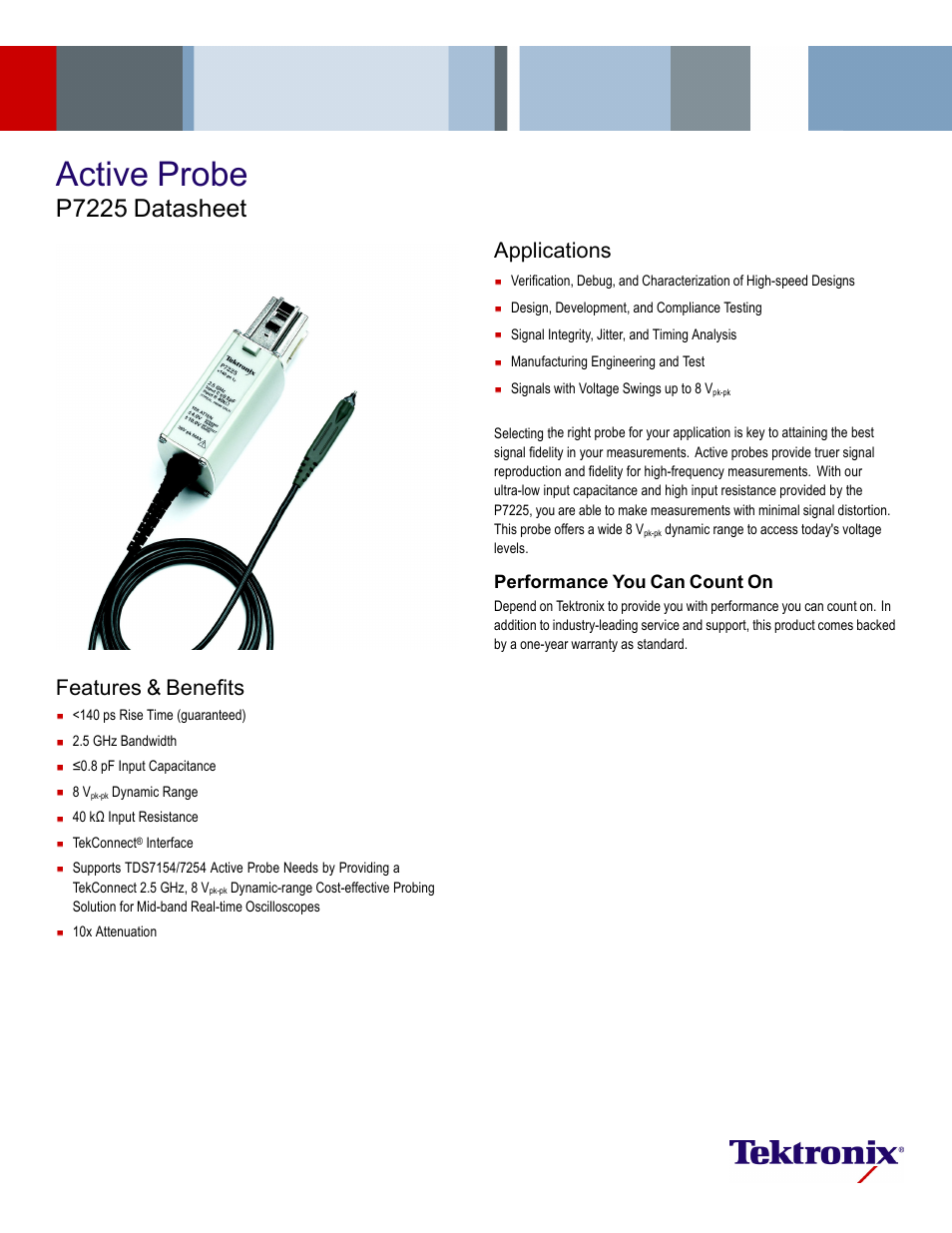 Atec Tektronix-P7225 User Manual | 4 pages