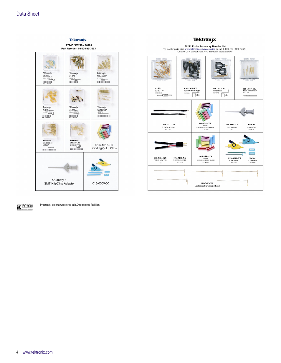 Data sheet | Atec Tektronix-P6209 User Manual | Page 4 / 6