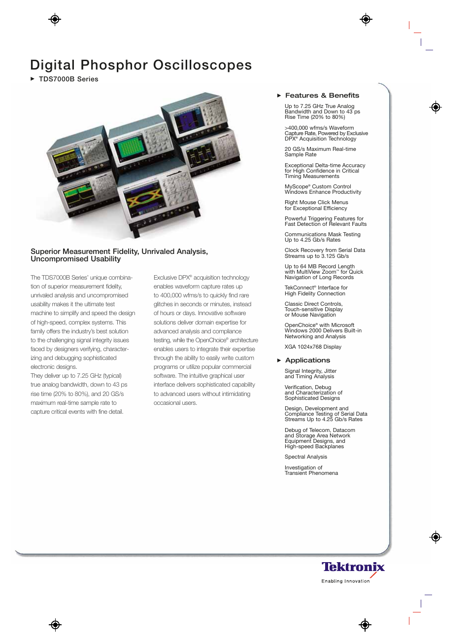 Atec Tektronix-TDS7000B Series User Manual | 12 pages