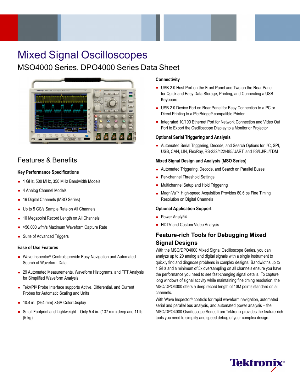 Atec Tektronix-MSO4000 Series User Manual | 20 pages