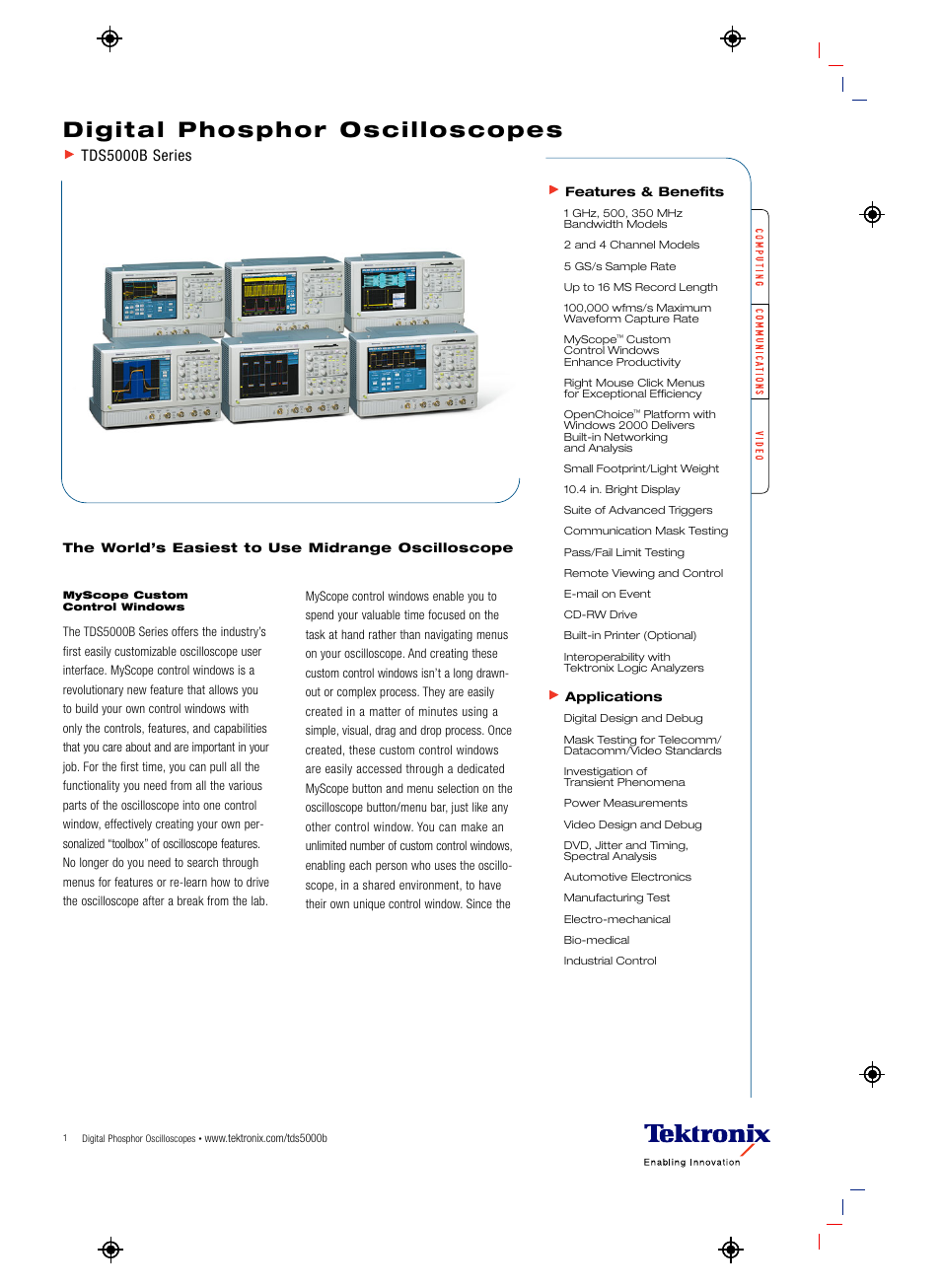 Atec Tektronix-TDS5000B Series User Manual | 12 pages