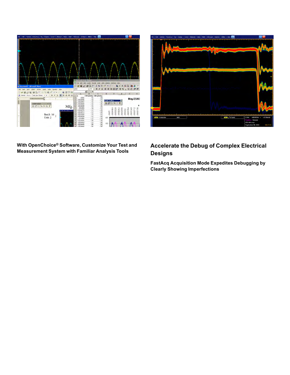 Accelerate the debug of complex electrical designs, Data sheet | Atec Tektronix-DPO7000 Series User Manual | Page 4 / 20