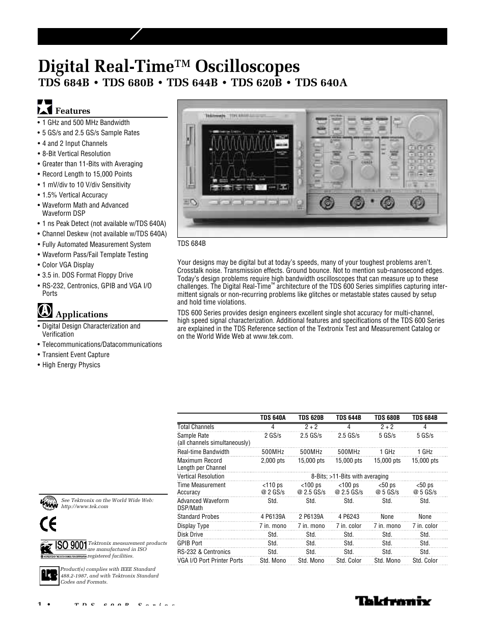 Atec Tektronix-TDS640A User Manual | 2 pages