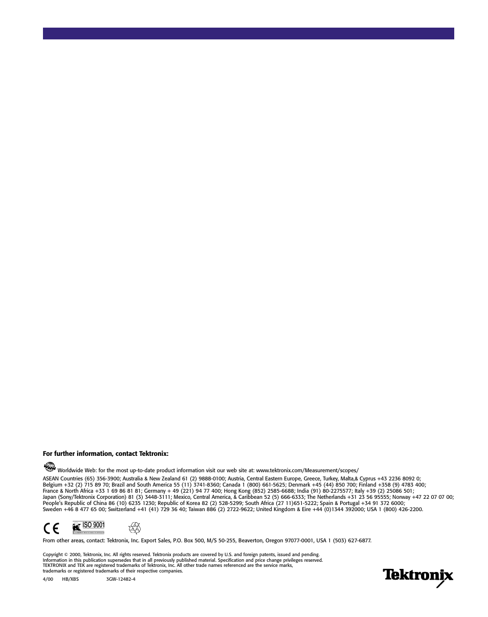 Ordering information (continued) | Atec Tektronix-TDS3000 Series User Manual | Page 4 / 4