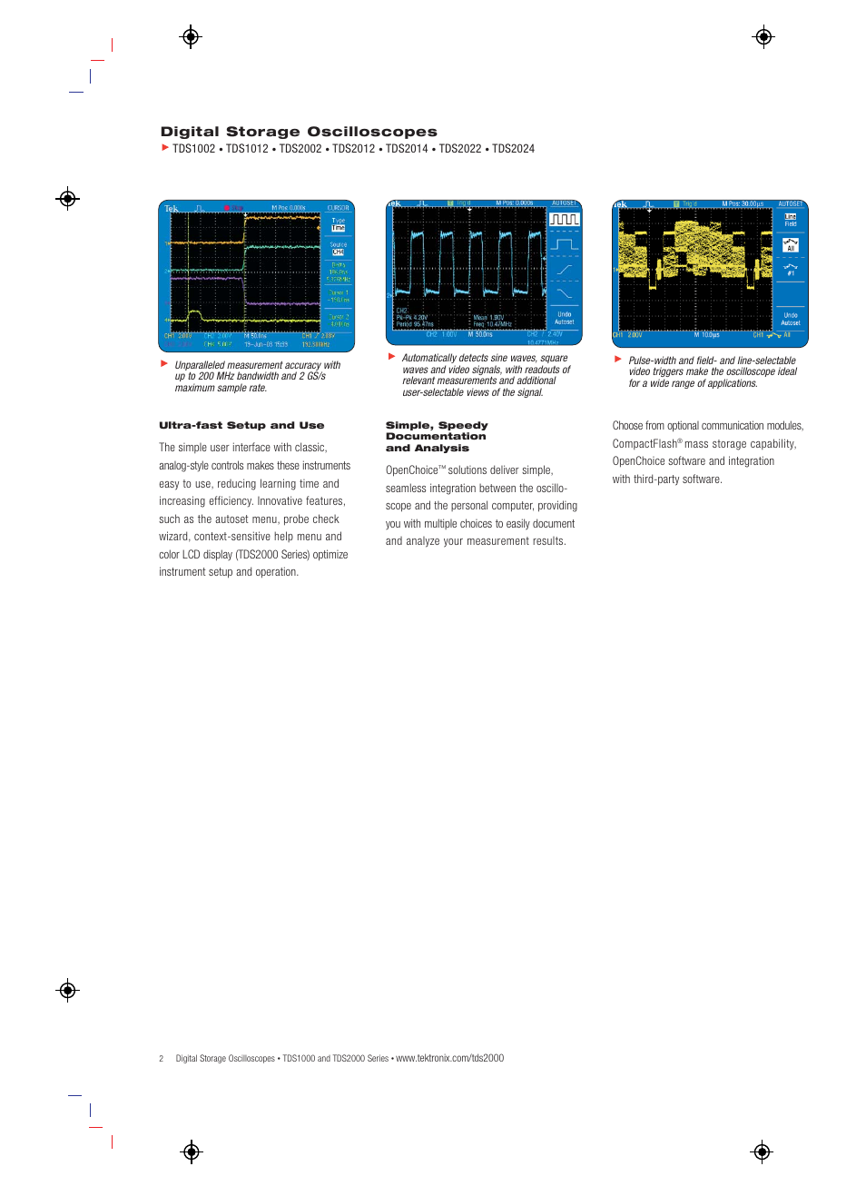 Atec Tektronix-TDS1000-2000 Series User Manual | Page 2 / 8