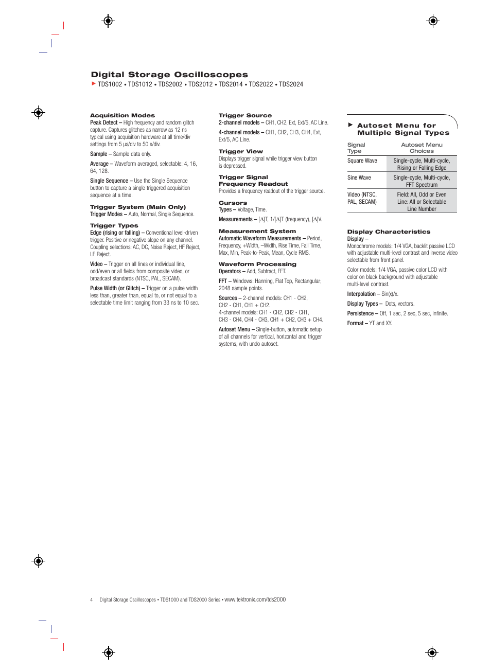 Atec Tektronix-TDS1000-2000 Series User Manual | Page 4 / 8