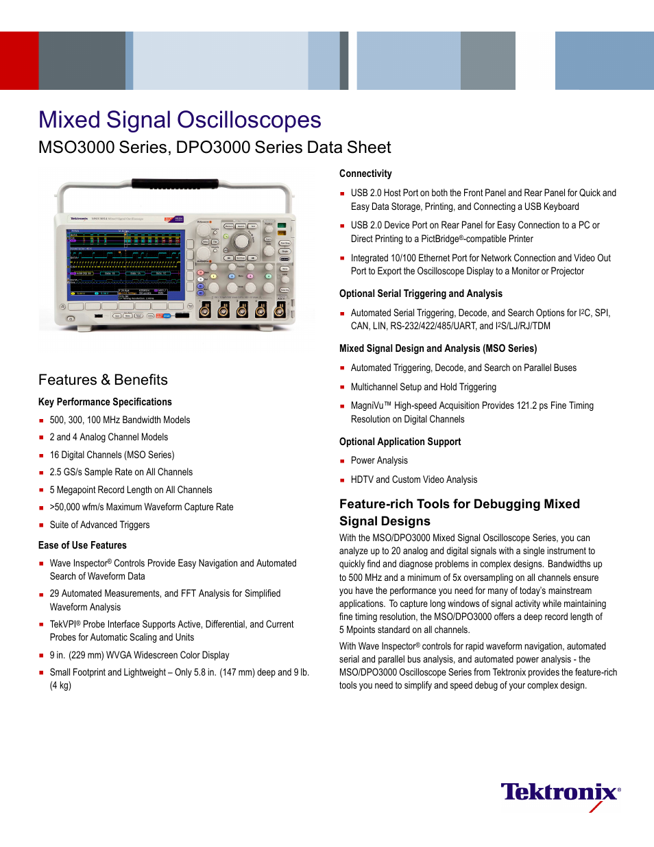 Atec Tektronix-DPO3000 Series User Manual | 18 pages