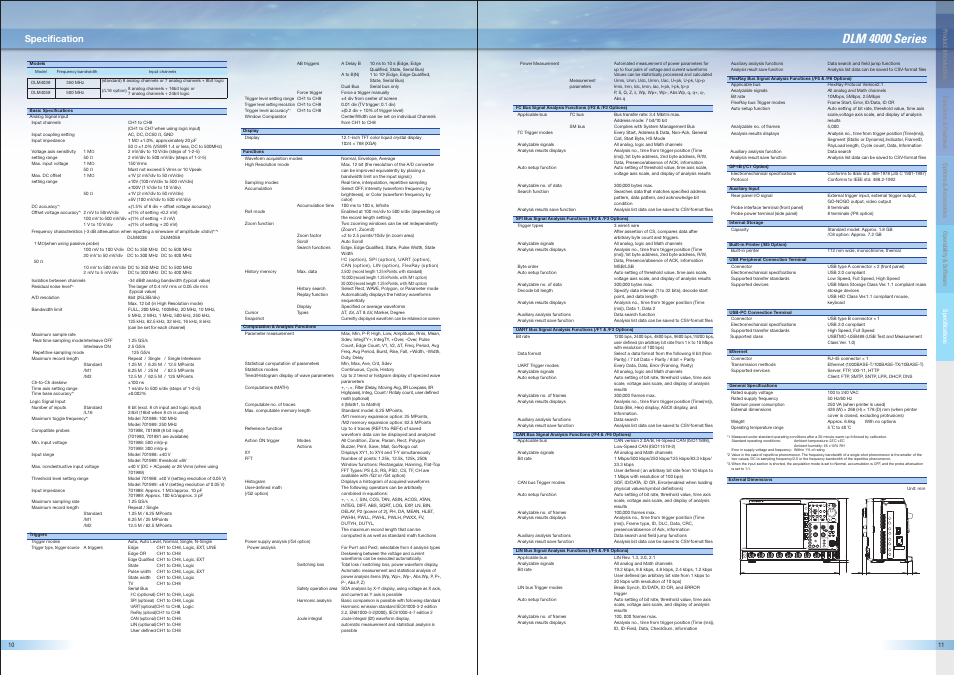 Dlm 4000 series, Specification | Atec Yokogawa-DLM4000 User Manual | Page 6 / 7