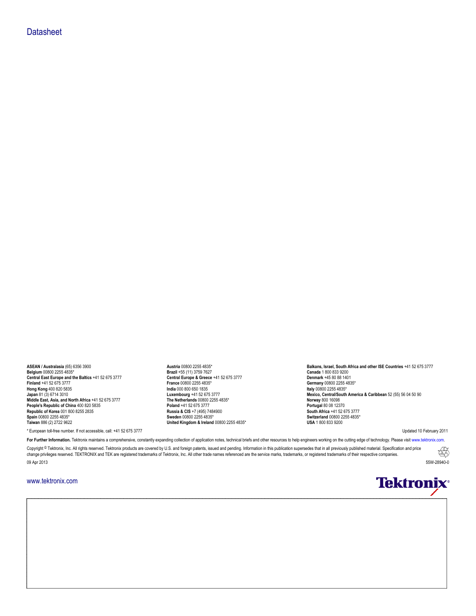 Datasheet | Atec Tektronix-PA4000_Power-Analyzer User Manual | Page 8 / 8