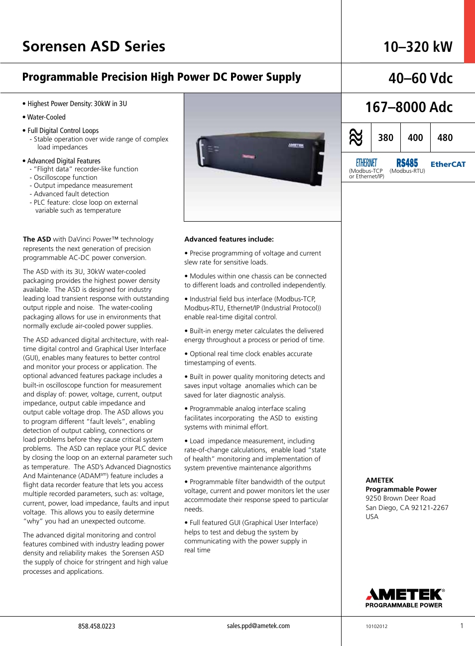 Atec Sorensen_ASD Series User Manual | 4 pages