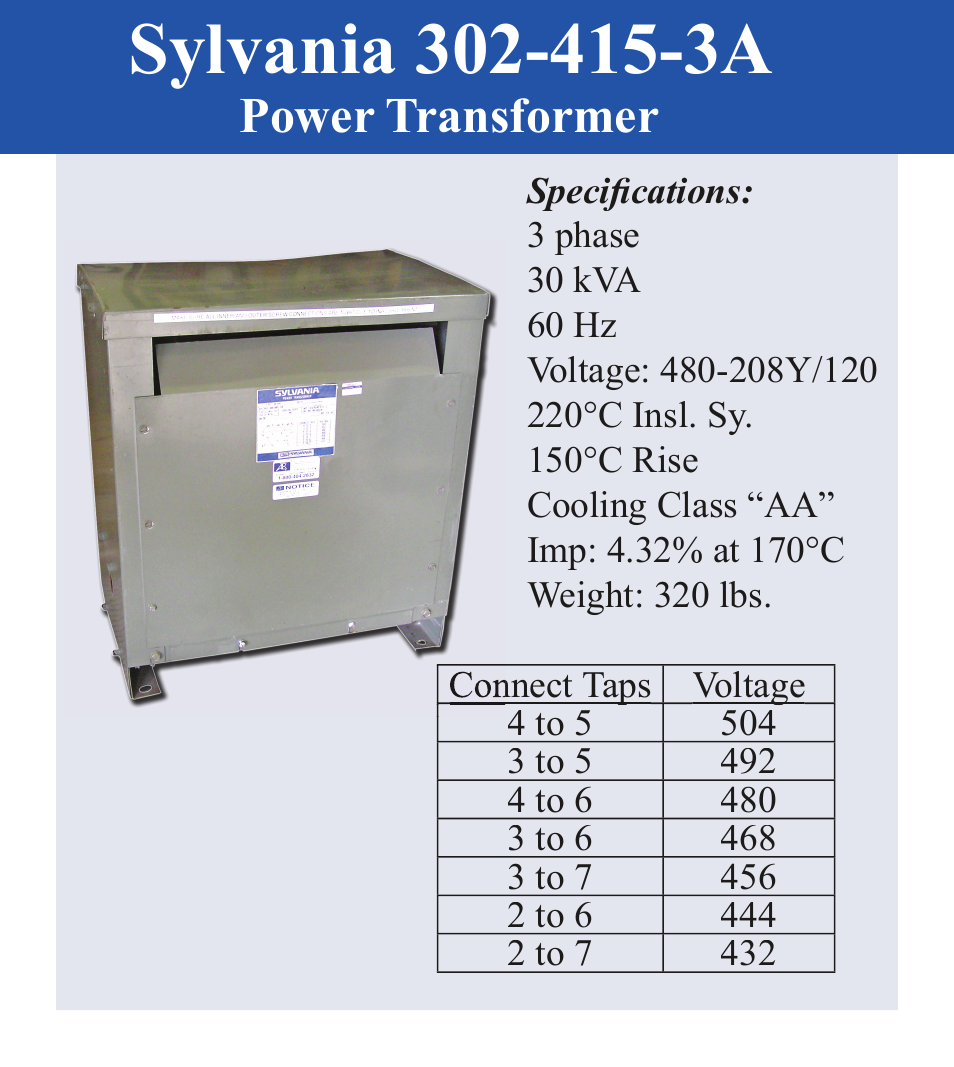 Atec Sylvania-302-415-3A User Manual | 1 page