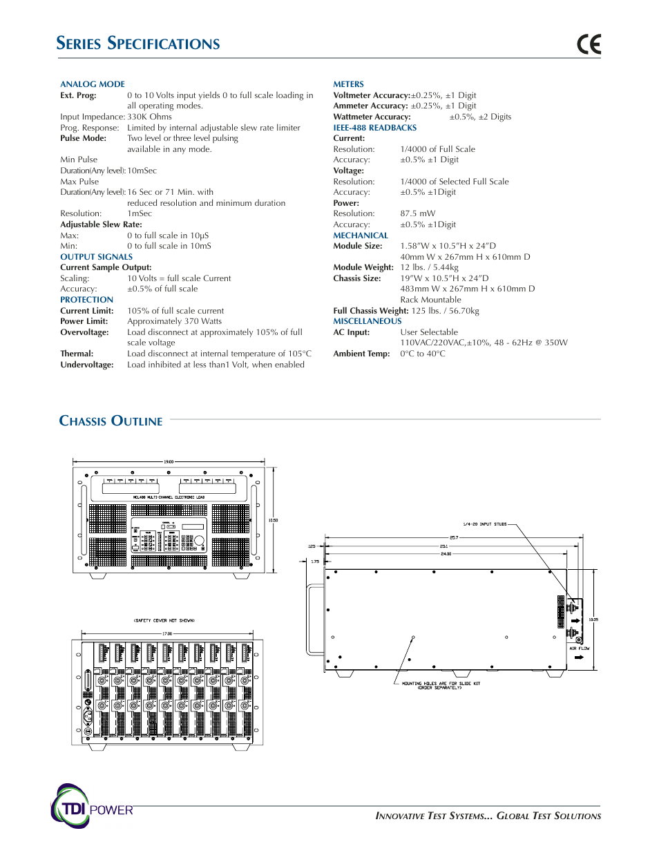 Eries, Pecifications c | Atec TDI-Power-MCL488 User Manual | Page 3 / 6