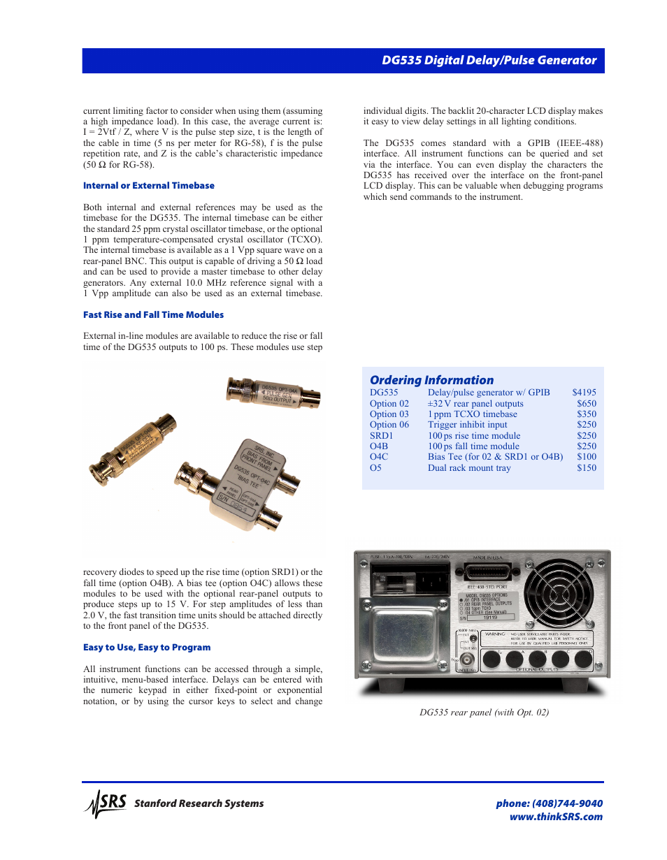 Atec Stanford-DG535 User Manual | Page 3 / 4