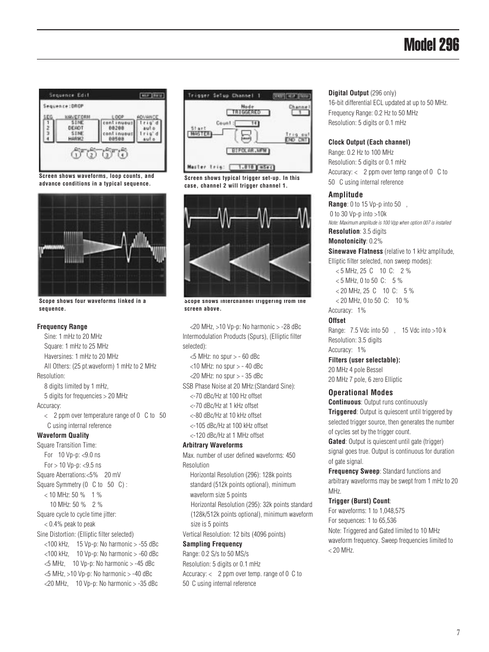 Model 296 | Atec Wavetek-295-296 User Manual | Page 3 / 5