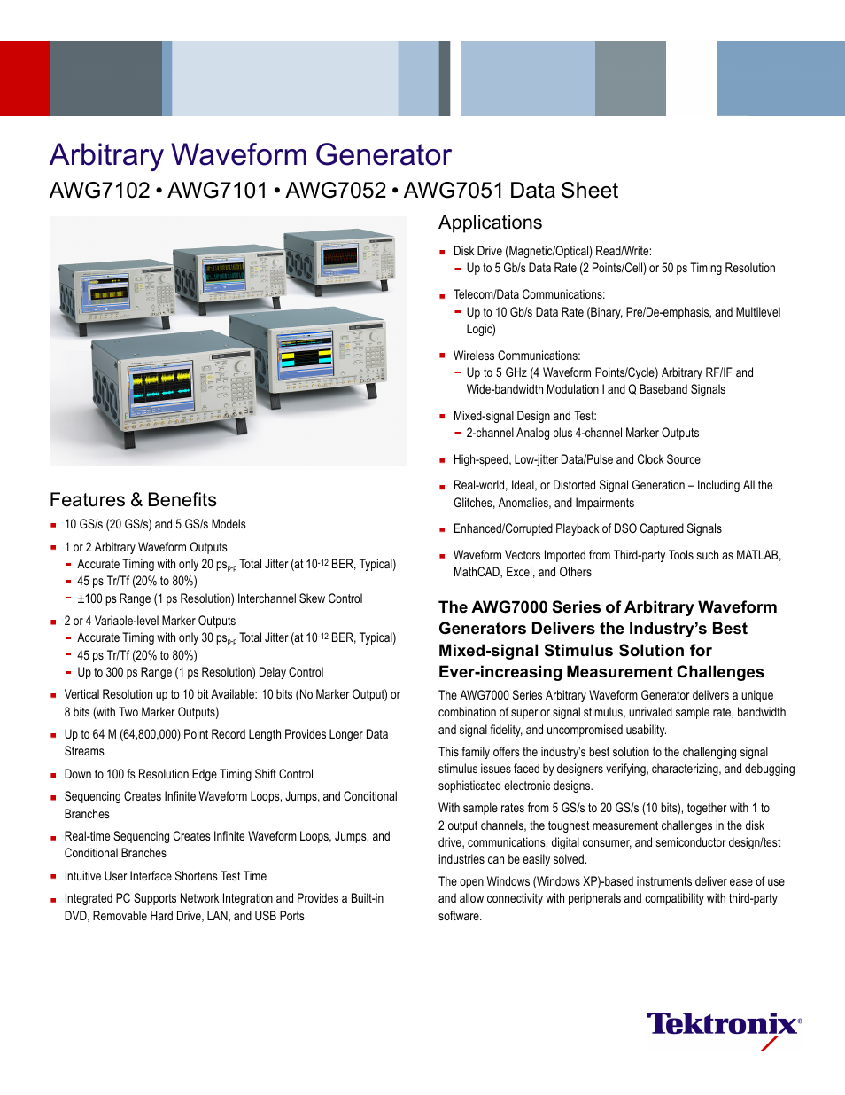 Atec Tektronix-AWG7000 Series User Manual | 14 pages
